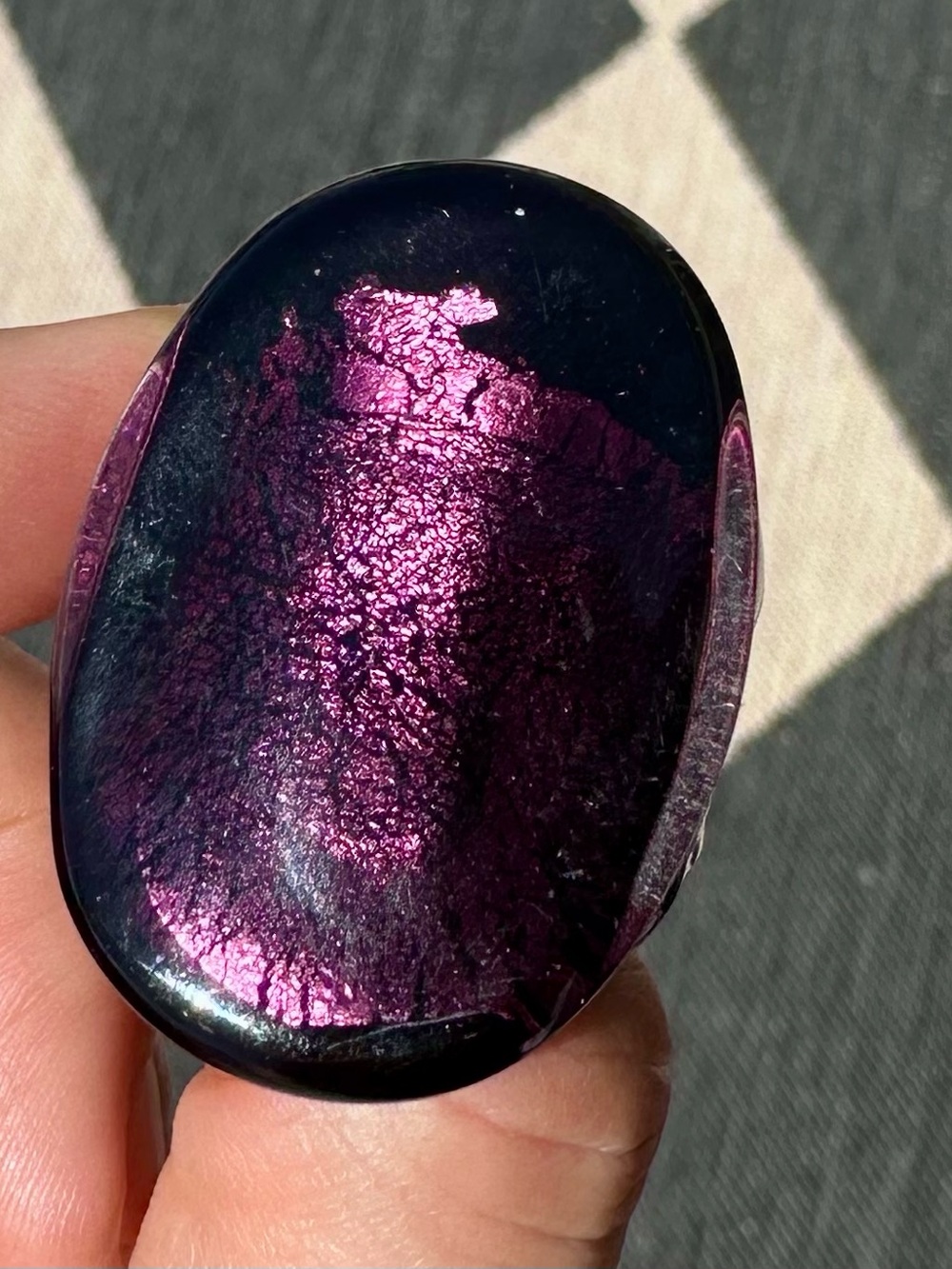 Purple Blown Glads Ring -Size 13 mm/US